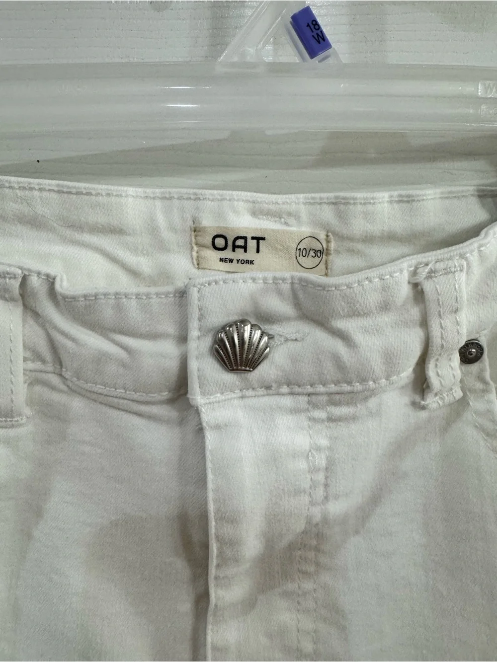 Oat New York White Cropped Straight Jeans